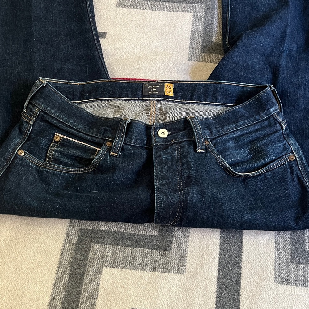 J. Crew Dark Indigo Straight Leg Jeans - Picture 5 of 6